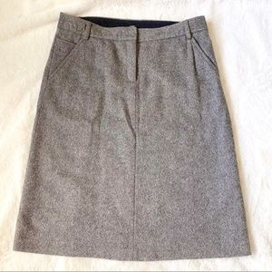J. Crew Wool Skirt Gray Pencil